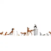 Noch HO Hunde und Katzen
