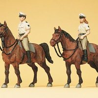 Preiser 10389 HO  Polizisten zu Pferd BRD Sommeruniform