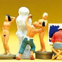 Preiser HO 10106 Maler/Bildhauer mit Aktmodellen