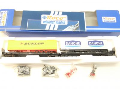 Roco 1901 HO Doppelwagen mit Trailerladung DB Ep.V/VI – Bild 2