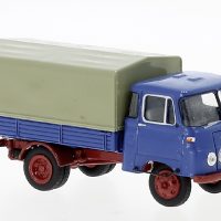 Brekina 30528 HO IFA Robur LO 2500 Pritsche/Pl. blau/rot
