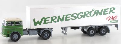 Brekina 71811 HO LKW LIAZ 706 Hängerzug "Wernesgrüner"