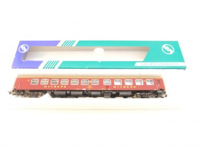 Sachsenmodelle 14445 HO 4-achs. Speisewagen "Mitropa" WRm DR Ep.IV  LED Innenbeleuchtung
