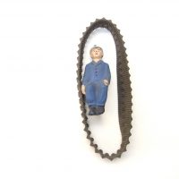 DDR Spielzeug  Fahrerfigur für MSB Planierraupe und eine Gummikette