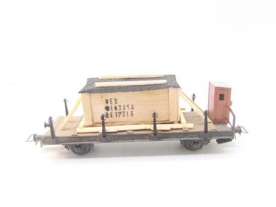 Piko/Ehlke HO 2-achs.Rungenwagen mit Bh und Beladung DR Ep.III – Bild 2