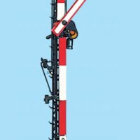 Weinert 0222 HO BS Hauptsignal, 10m Gittermast, 2-flüglig ungekoppelt