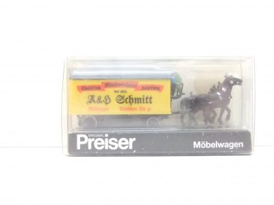 Preiser 30455 HO Pferdegespann Möbelwagen