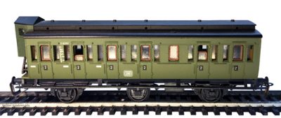 BTTB TT 3-achs. Abteilwagen mit Bh DB Ep.III