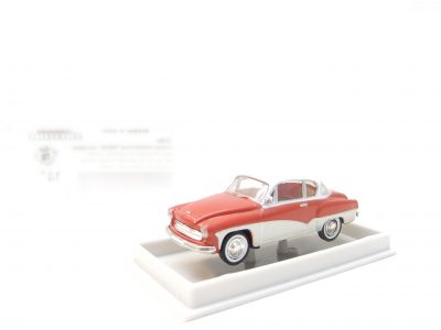 Brekina 27151 HO PKW Wartburg 311  Coupe  karminrot/elfenbein