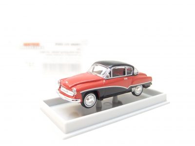 Brekina 27157 HO PKW Wartburg 311  Coupe  rot/schwarz