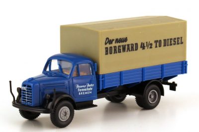 Brekina 4500 HO LKW Borgward B 4500 2achs Pritsche/Plane "Franz Fritz Fernverkehr" Bremen