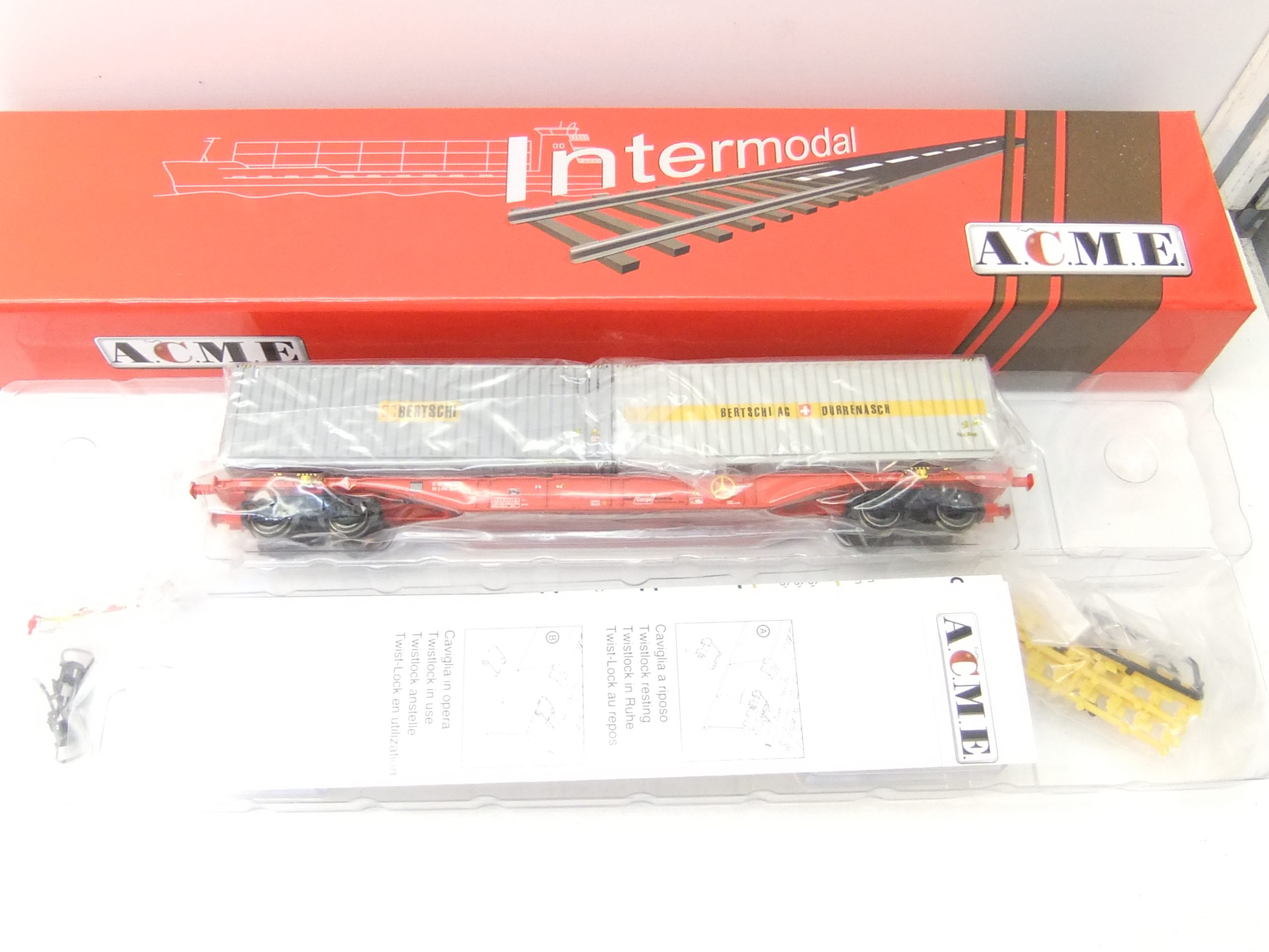 ACME 40414 HO  Containerwagen Typ Sgnss Rail Cargo Austria  "Bertsch" – Bild 2