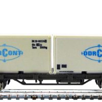 BTTB TT 2-achs. Plattformwagen mit 2 Containern „DDR-CONT“
