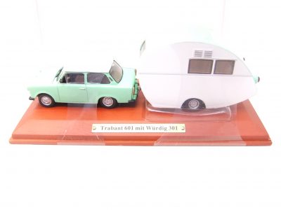 Atlas Modellauto PKW Trabant 601 mit Wohnanhänger "Würdig 301"