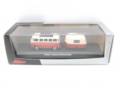 Schuco 216901 HO VW Bus T1 mit Wohnanhänger
