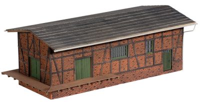 Noch 66102 HO Laser-Cut Bausatz  Güterschuppen "Tannau"(Berg)