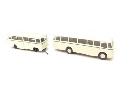 BEKA/Espewe HO Ikarus 556 Bus mit Anhänger "Leipziger Verkehrsbetriebe"