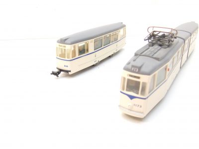 Herrmann&Partner HO Straßenbahn mit Beiwagen Bauart ET54/EB54 "Leipziger Verkehrsbetriebe"