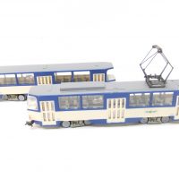 Herrmann & Partner HO Straßenbahn Tatra Kt4d „Leipziger Verkehrsbetriebe“ mit Antrieb