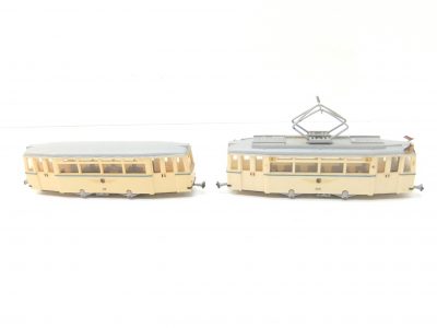 Herrmann&Partner HO Straßenbahn mit Beiwagen Bauart ET54/EB54 "Leipziger Verkehrsbetriebe"
