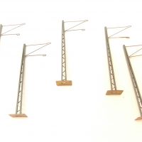 Piko/PGH Plauen HO  Oberleitungsmast kurzer Ausleger  5er Pack