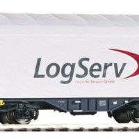 Piko 54393-3 HO 4-achs. Schiebeplanwagen Shimmns „LogServ“ DBAG Ep.V