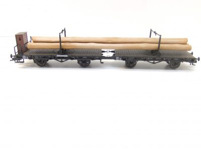 Fleischmann 5223 HO Drehschemelwagen-Set mit Holzladung DRG  Ep.II – Bild 2