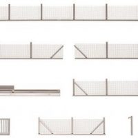 Faller 180433 HO  BS Industrie-Metallzaun   105 cm