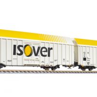 Liliput L230157  HO Güterwagen-Set  Gattung Hbbks  „Isover“, eingestellt bei der DB AG  EPV