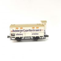 Minitrix N-Spur 2-achs. Bierwagen mit Bh. „Radeberger Exportbierbrauerei“