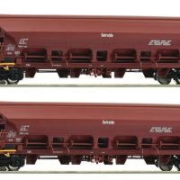 Roco 6600125 HO 2-tlg. Set: Schwenkdachwagen  DR Ep.IV „Getreide“