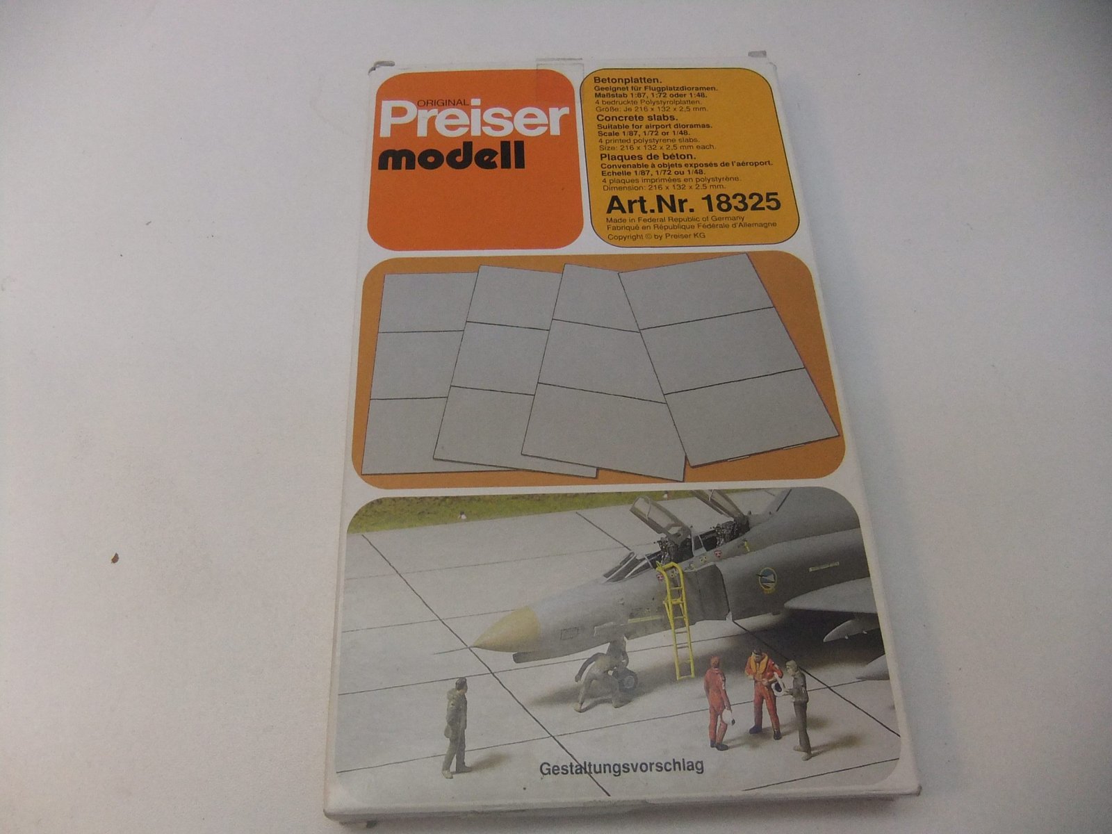 Preiser 18325 HO BS Betonplatten 4St.