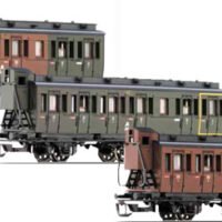 Tillig 01682 TT Reisezugwagenset (Abteilwagen) K.P.E.V. Ep. I