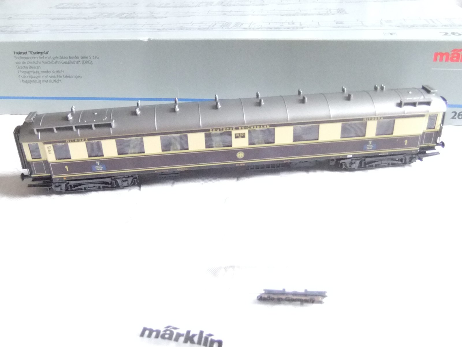 Märklin 26506 HO Zugpackung Rheingold mit Schnellzug-Dampflok S 3/6 der DRG Ep.II – Bild 12