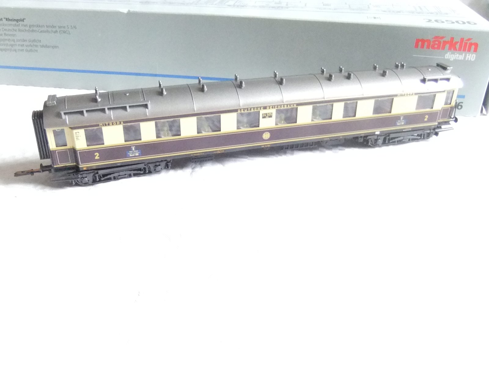 Märklin 26506 HO Zugpackung Rheingold mit Schnellzug-Dampflok S 3/6 der DRG Ep.II – Bild 16