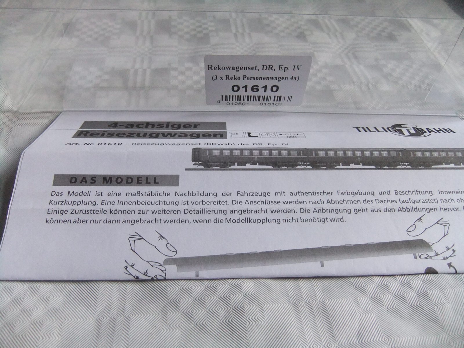 Tillig 01610 TT Reko-Wagen Set 3-teilig DR Ep.IV – Bild 2