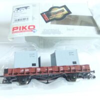 Piko 95417 HO 2-achs. Rungenwagen mit 2Containern  DR Ep.IV