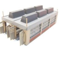 Faller N-Spur Fertigmodell 2-ständ. Lokschuppen mit Toröffnung durch Lok