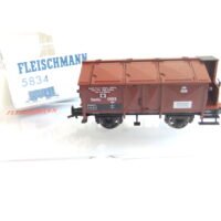 Fleischmann 5834K HO 2-achs. Klappdeckelwagen mit Bremserhaus  KPEV Ep.I