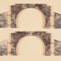 Auhagen 43617  TT  Bausatz  2 Tunnelportale mit Flügelmauern, 2-gleisig