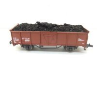 Ganzzug Braunkohle HO 2-achs. O-Wagen DR Ep.IV mit Ladegut Kohle
