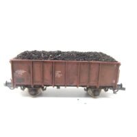 Ganzzug Braunkohle HO 2-achs. O-Wagen DR Ep.IV mit Ladegut Kohle