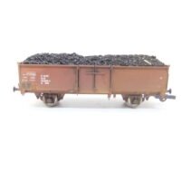 Ganzzug Braunkohle HO 2-achs. O-Wagen DR Ep.IV mit Ladegut Kohle