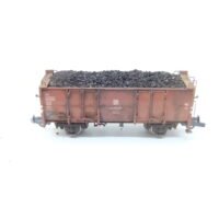 Ganzzug Braunkohle HO 2-achs. O-Wagen DR Ep.IV mit Ladegut Kohle