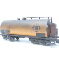 Ganzzug Tankwagen HO 4-achs. Kesselwagen DR mit Betriebsspuren „Schwedt“ mit Bh