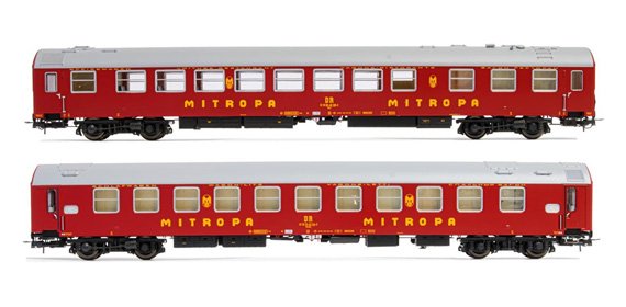 Rivarossi HR4309 HO 2-Set Schnellzugwagen “Pannonia-Express” DR Ep.IV