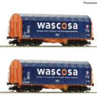 Roco 6680006 TT 2-tlg. Set: Schiebeplanenwagen  Wascosa